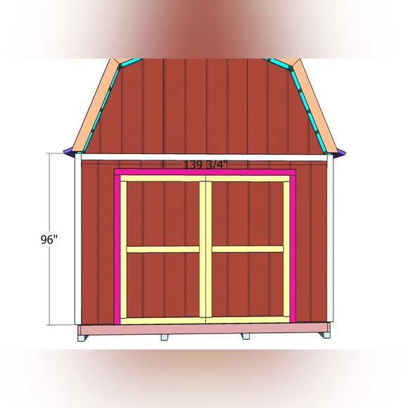 12x16 Barn Shed Plans - Picture 3 of 4